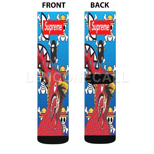 supreme wallpaper bape Custom Socks Print Sublimated