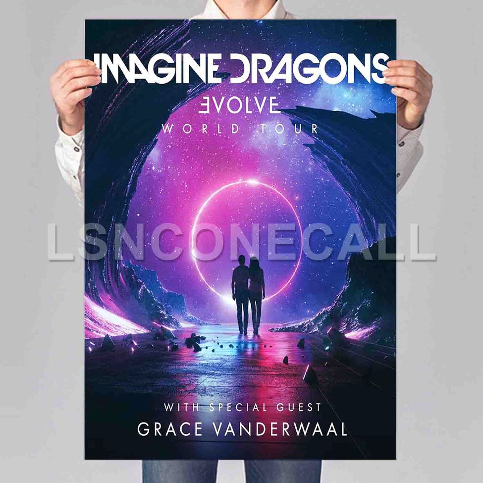 Imagine Dragons  EVOLVE TOUR Custom Poster Print Art Wall Decor